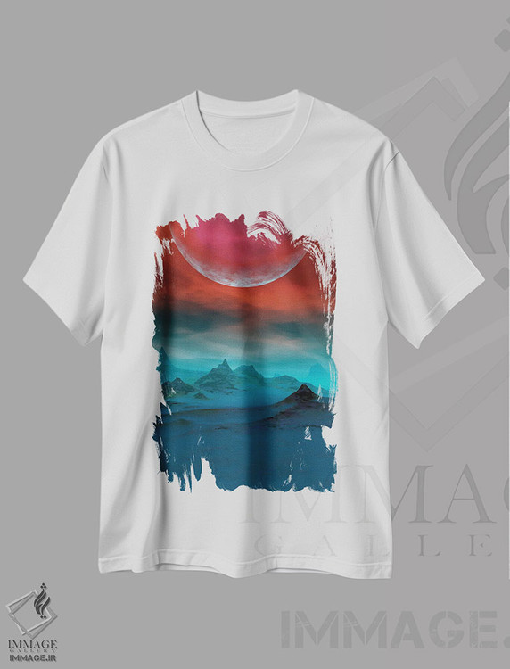 تیشرت طرح دار آسمان سرخ، هنر دیجیتال اثر آنجِل استوز | immage.ir