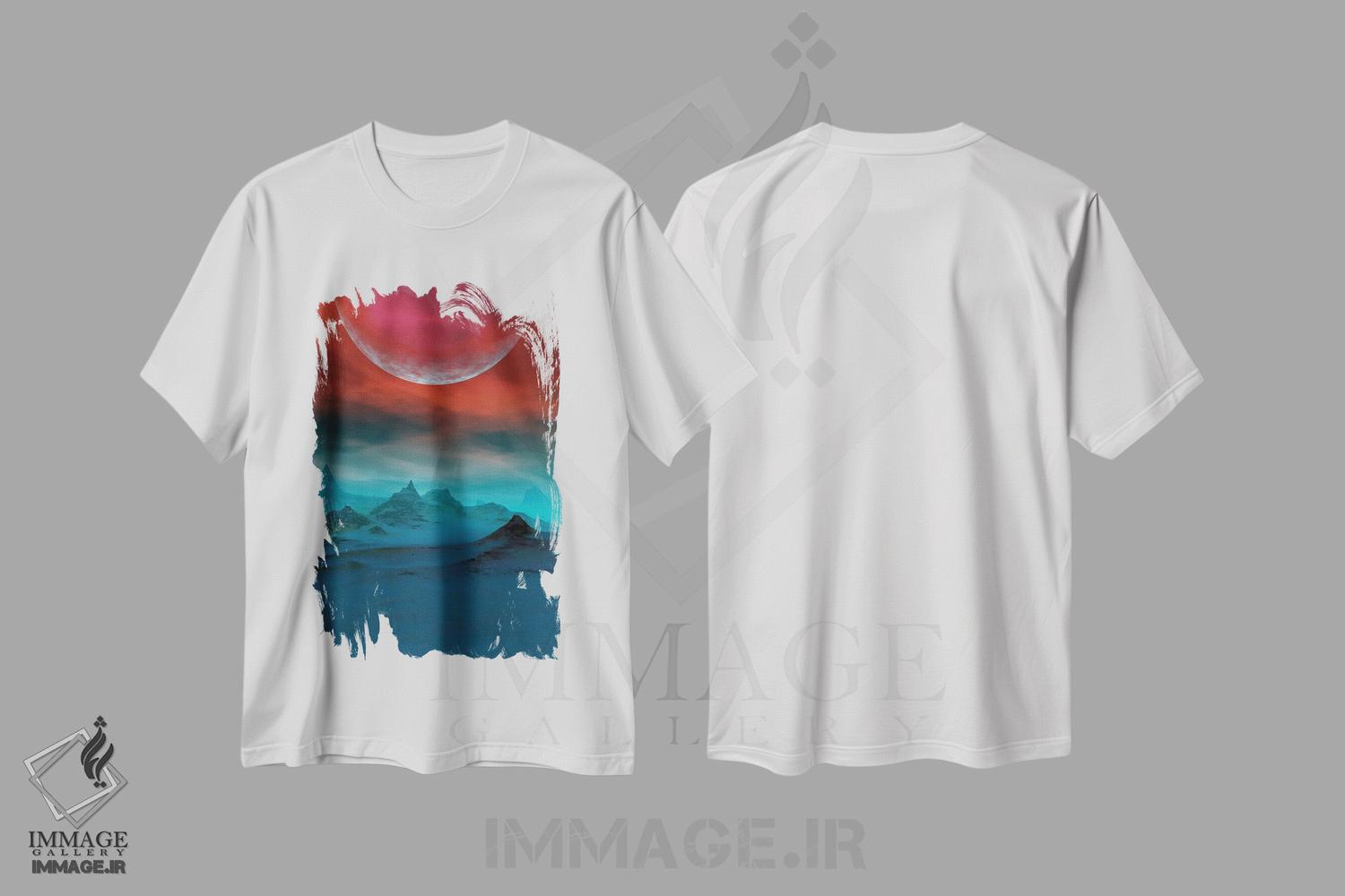 تیشرت طرح دار آسمان سرخ، هنر دیجیتال اثر آنجِل استوز | immage.ir