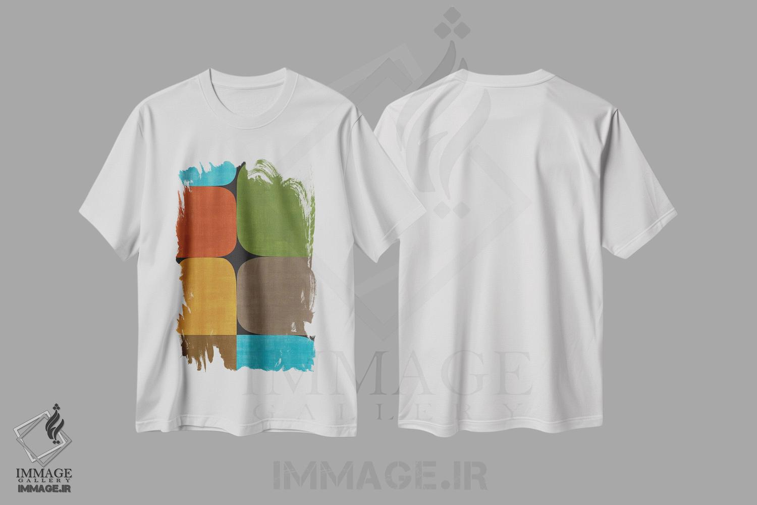 تیشرت طرح دار بلوک ها اثر آنجِل استوز | immage.ir