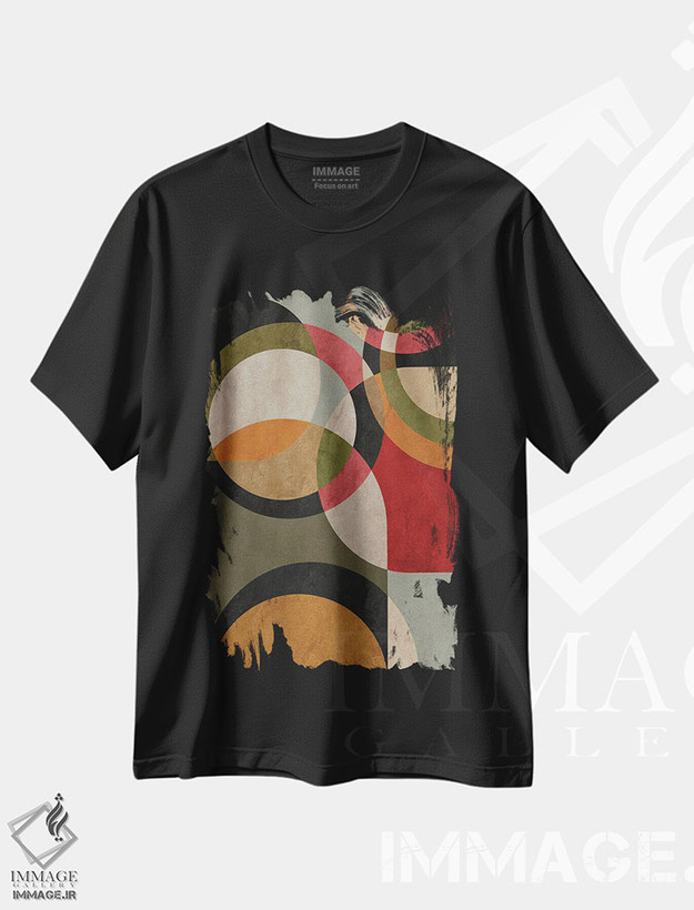 تیشرت طرح دار بخش های همپوشان XVI، آبستره اثر آنجِل استوز | فروشگاه ایماژ