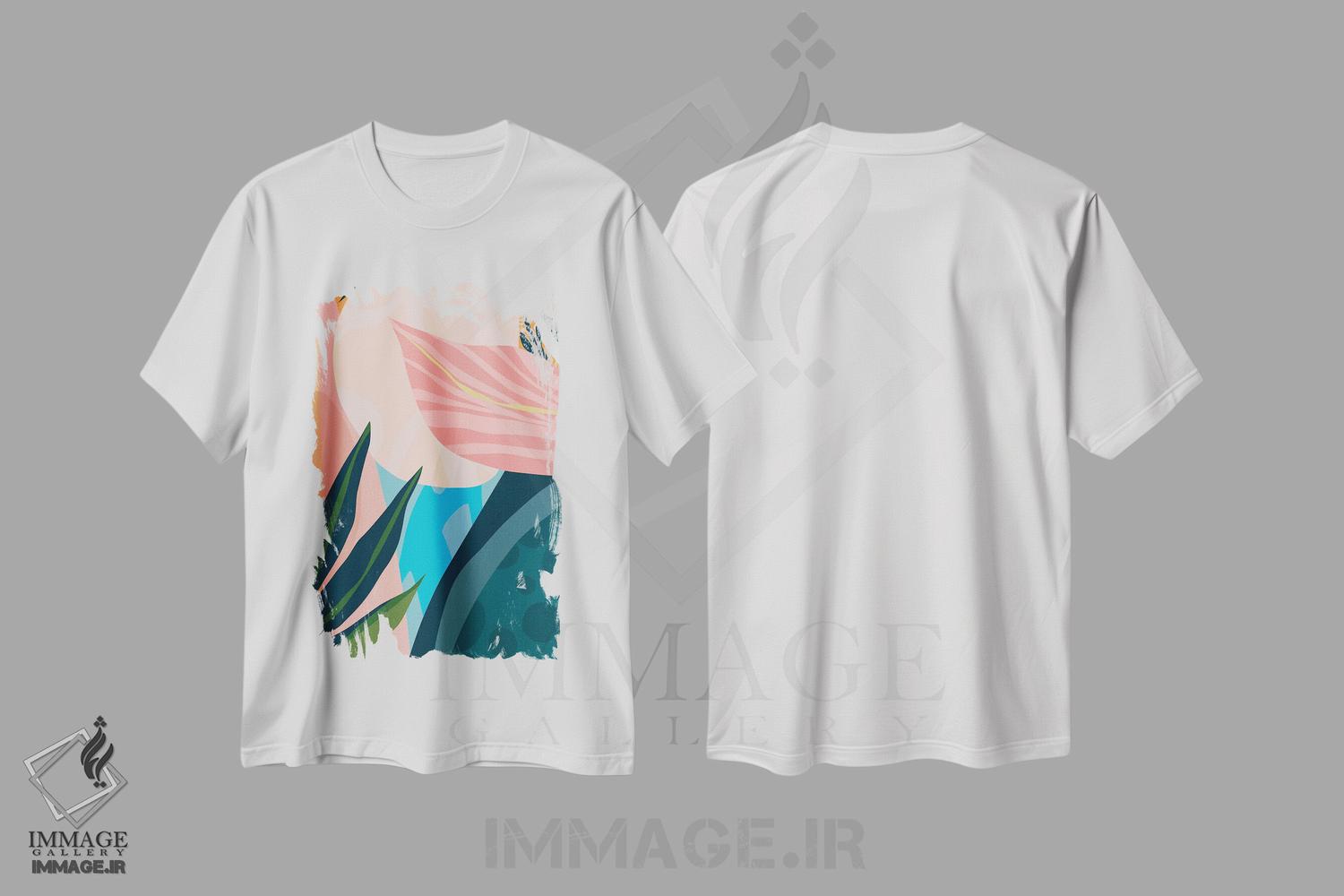 تیشرت طرح دار باغ گرمسیری III، آبستره اثر آنجِل استوز | immage.ir