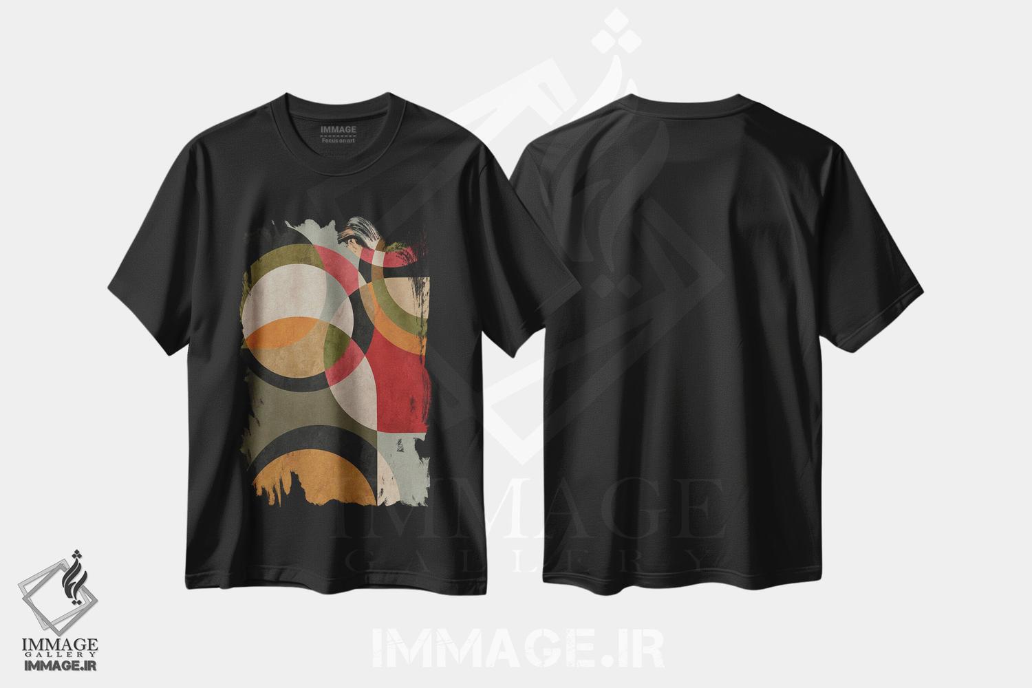 تیشرت طرح دار بخش های همپوشان XVI، آبستره اثر آنجِل استوز | فروشگاه ایماژ