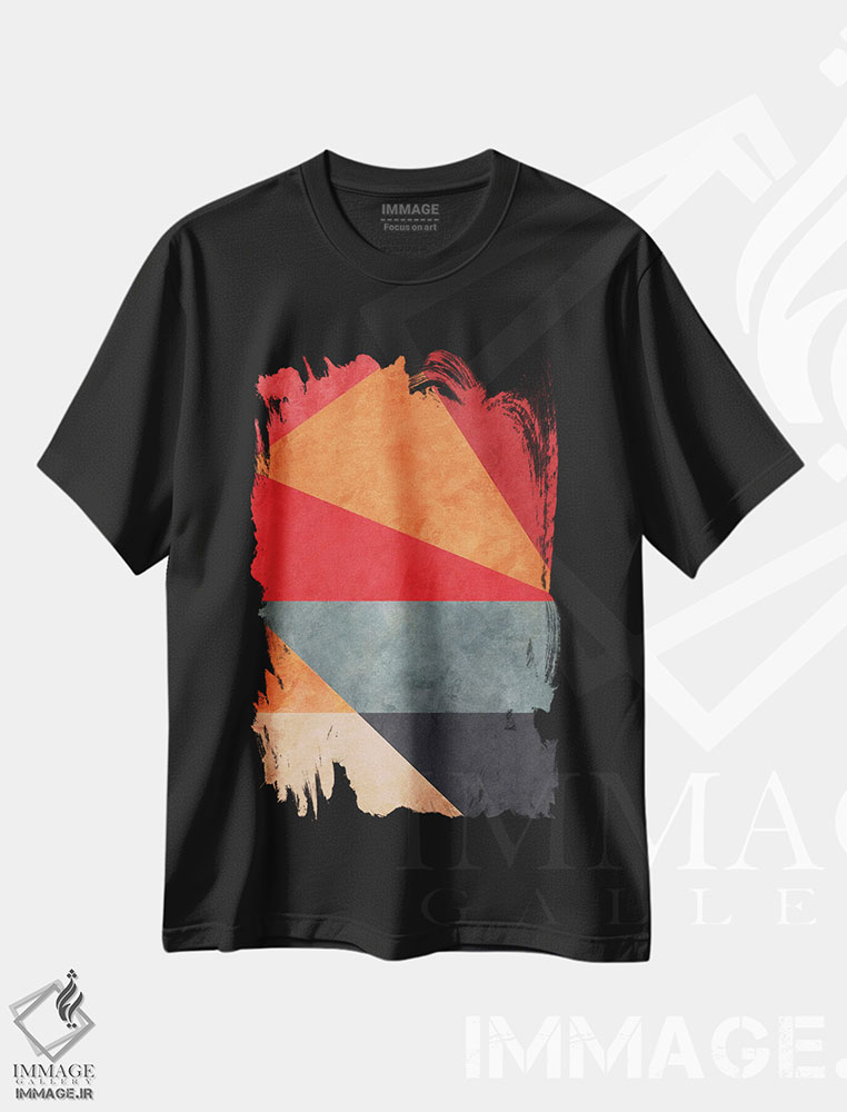 تیشرت طرح دار مثلث ها اثر آنجِل استوز | فروشگاه ایماژ