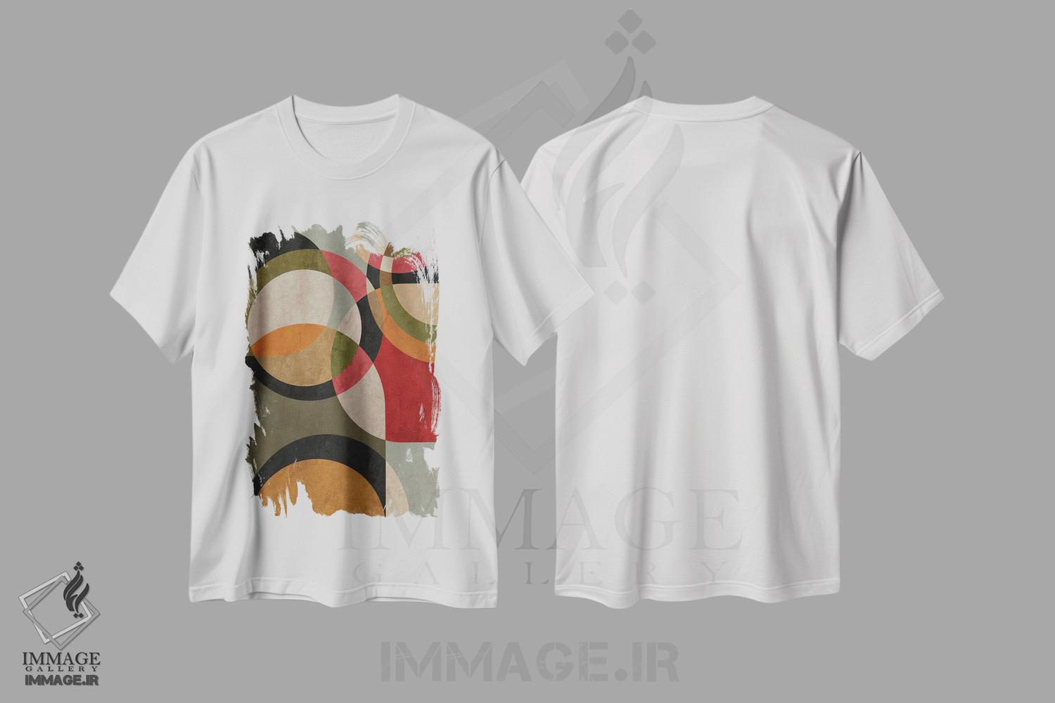 تیشرت طرح دار بخش های همپوشان XVI، آبستره اثر آنجِل استوز | immage.ir