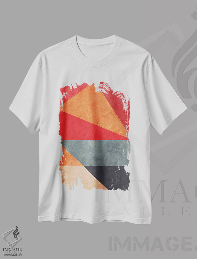 تیشرت طرح دار مثلث ها اثر آنجِل استوز | immage.ir