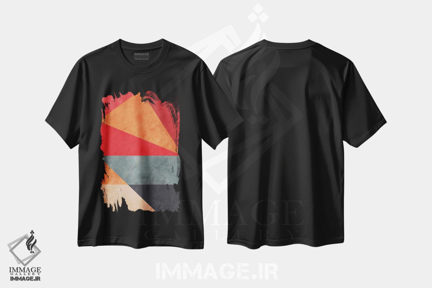 تیشرت طرح دار مثلث ها اثر آنجِل استوز | فروشگاه ایماژ