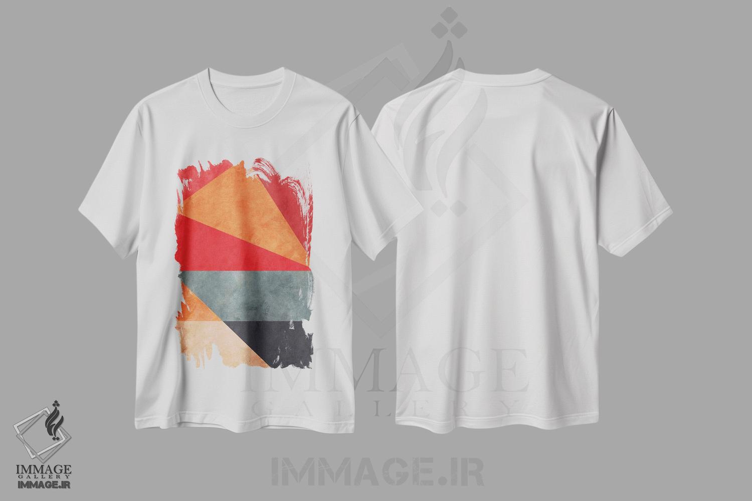 تیشرت طرح دار مثلث ها اثر آنجِل استوز | immage.ir