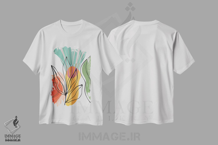 تیشرت طرح دار باغ ارگانیک، آبستره اثر آنجِل استوز | immage.ir