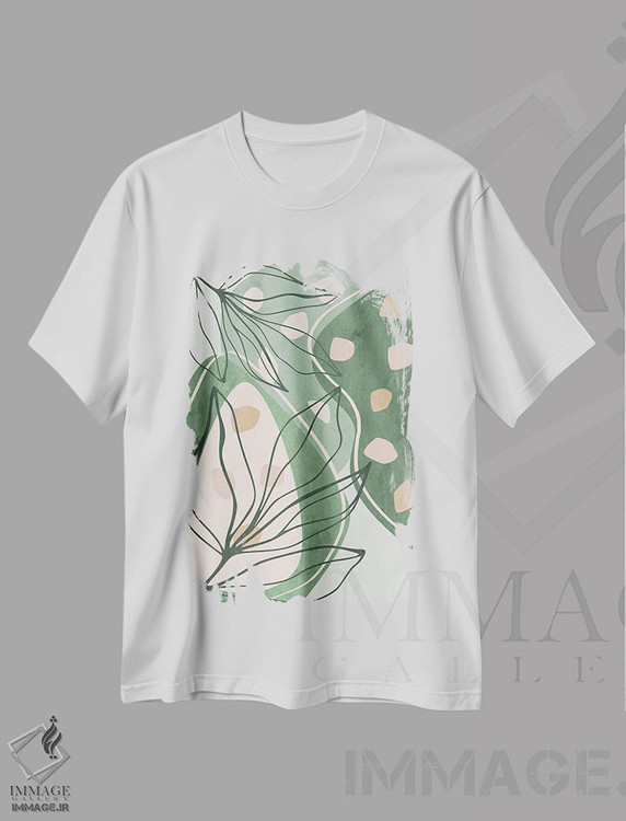 تیشرت طرح دار باغ گرمسیری شماره چهار، آبستره اثر آنجِل استوز | immage.ir