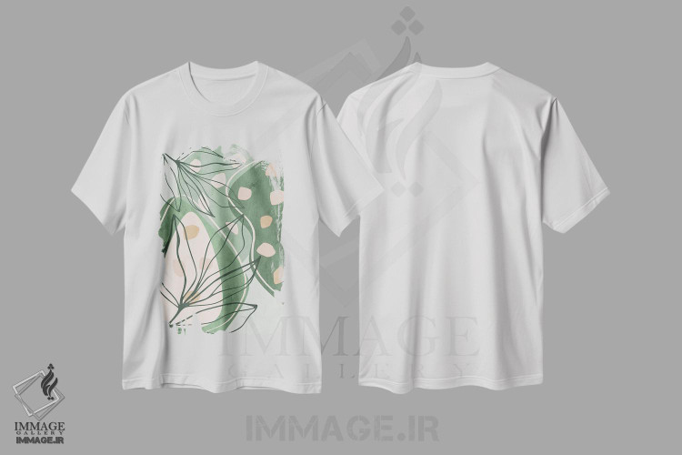 تیشرت طرح دار باغ گرمسیری شماره چهار، آبستره اثر آنجِل استوز | immage.ir