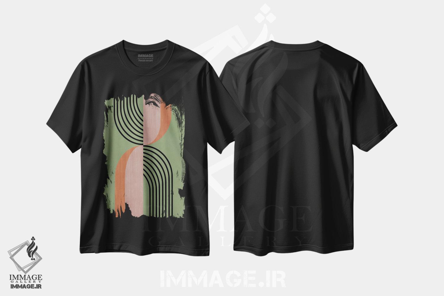 تیشرت طرح دار پاپیون ها، آبستره اثر آنجِل استوز | فروشگاه ایماژ