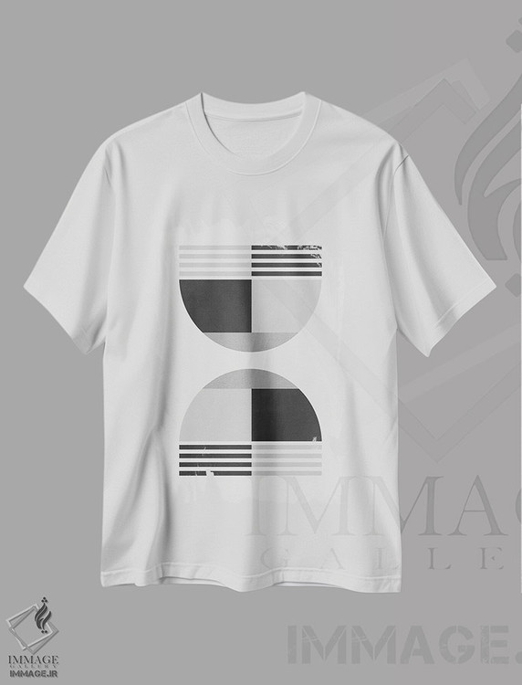 تیشرت طرح دار خطوط و نیم دایره ها اثر آنجِل استوز | immage.ir