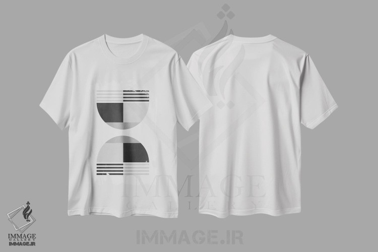 تیشرت طرح دار خطوط و نیم دایره ها اثر آنجِل استوز | immage.ir
