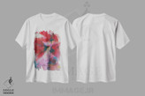 تیشرت طرح دار گل های قرمز شماره سه، آبستره اثر آنجِل استوز | immage.ir