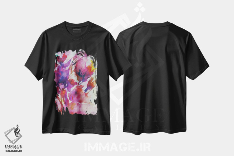 تیشرت طرح دار بهار شماره هفت، آبستره اثر آنجِل استوز | فروشگاه ایماژ