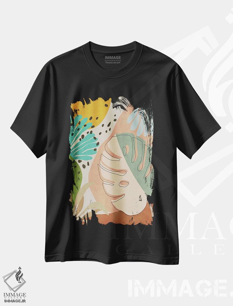تیشرت طرح دار باغ گرمسیری شماره شش، آبستره اثر آنجِل استوز | فروشگاه ایماژ
