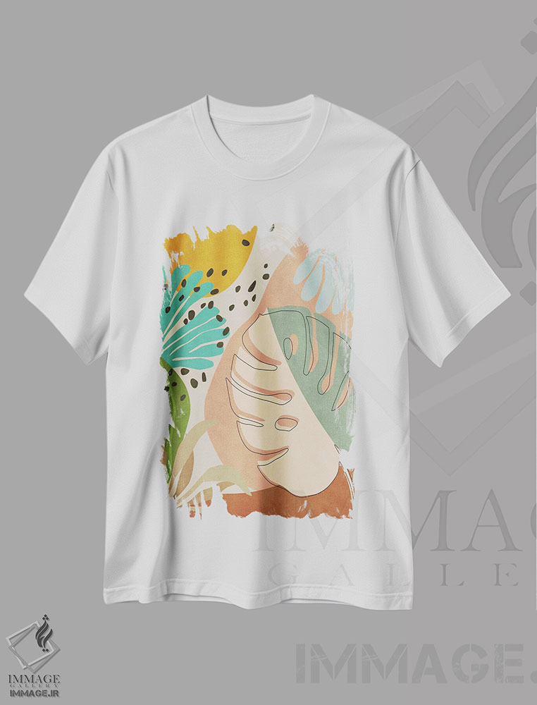 تیشرت طرح دار باغ گرمسیری شماره شش، آبستره اثر آنجِل استوز | immage.ir