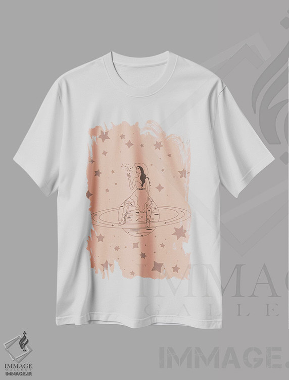 تیشرت طرح دار جنت از سیاره ای دیگر، تزئینی اثر آلی فالکن | immage.ir