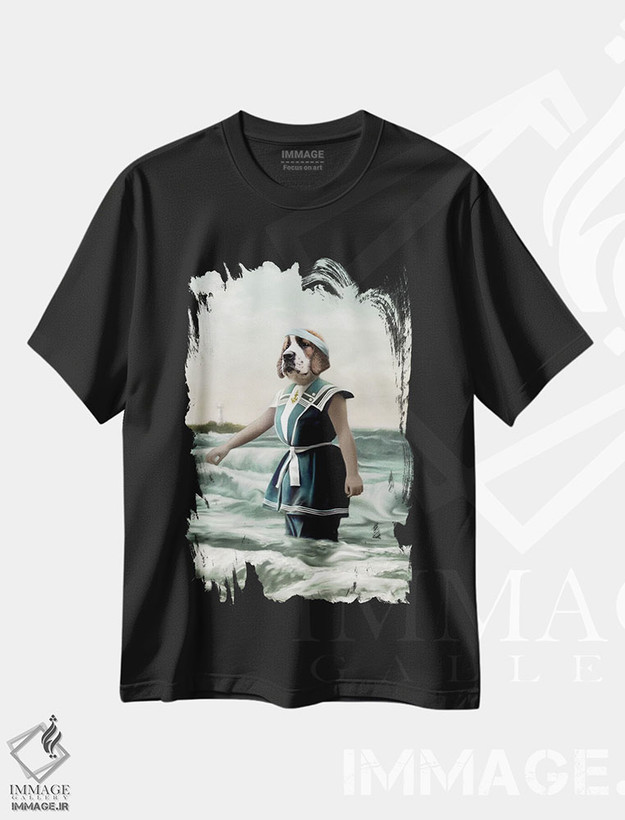 تیشرت طرح دار برندی، تزئینی اثر انیمال فَنسی | فروشگاه ایماژ