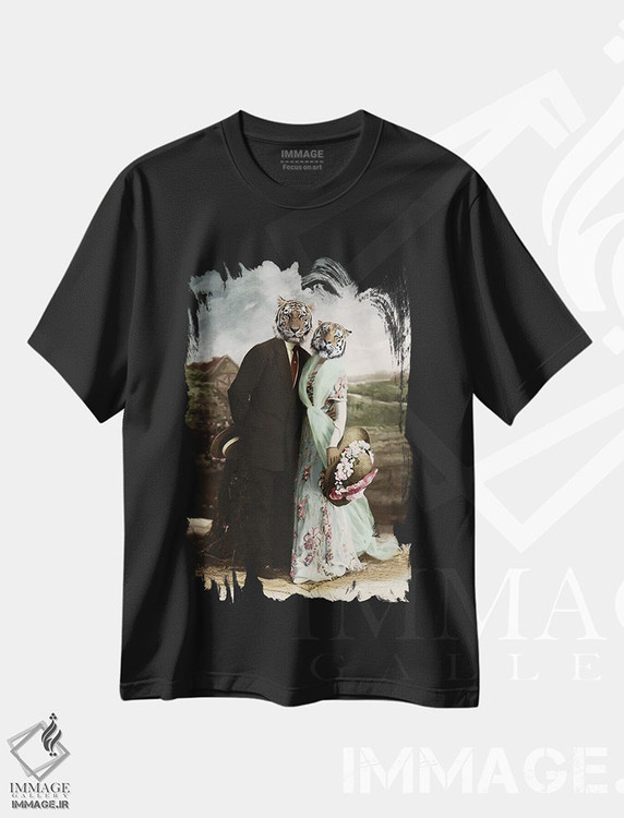 تیشرت طرح دار برت و لونی، تزئینی اثر انیمال فَنسی | فروشگاه ایماژ