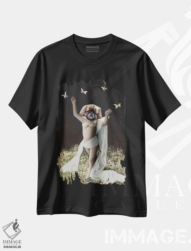 تیشرت طرح دار پسر پروانه ای، تزئینی اثر انیمال فَنسی | فروشگاه ایماژ