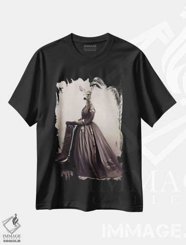 تیشرت طرح دار شارلوت، تزئینی اثر انیمال فَنسی | فروشگاه ایماژ