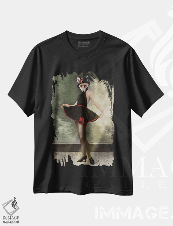 تیشرت طرح دار داکوتا، تزئینی اثر انیمال فَنسی | فروشگاه ایماژ