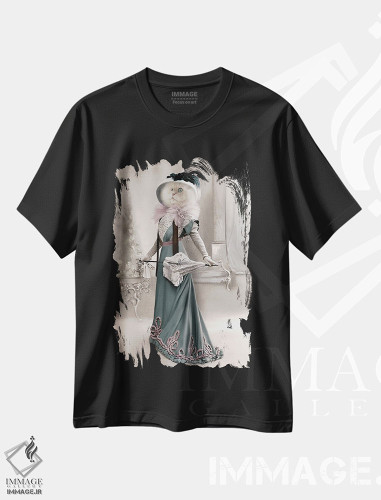 تیشرت طرح دار الیزابت، تزئینی اثر انیمال فَنسی | فروشگاه ایماژ