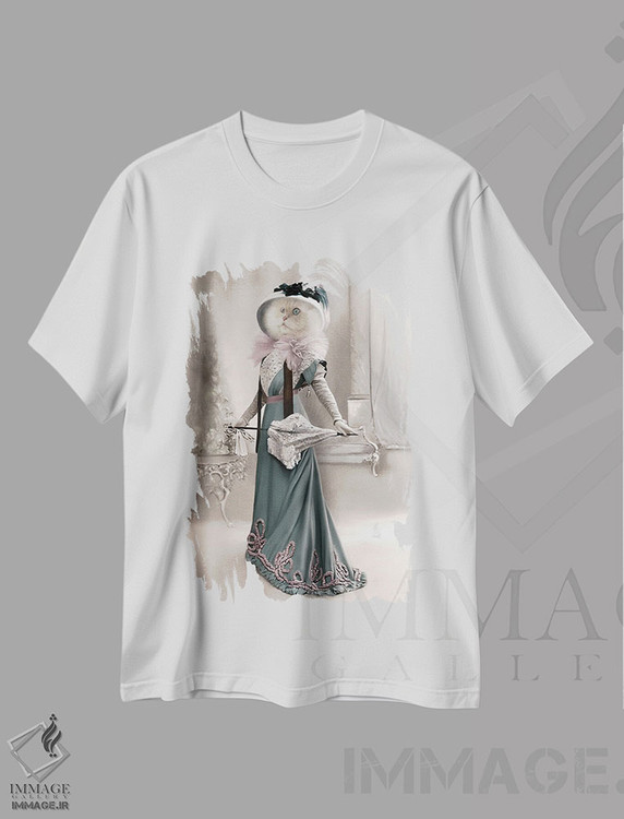 تیشرت طرح دار الیزابت، تزئینی اثر انیمال فَنسی | immage.ir