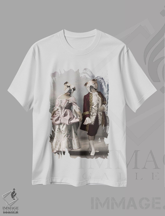 تیشرت طرح دار آیک و تینا، تزئینی اثر انیمال فَنسی | immage.ir