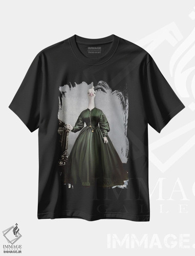 تیشرت طرح دار خانم پیکاک، تزئینی اثر انیمال فَنسی | فروشگاه ایماژ