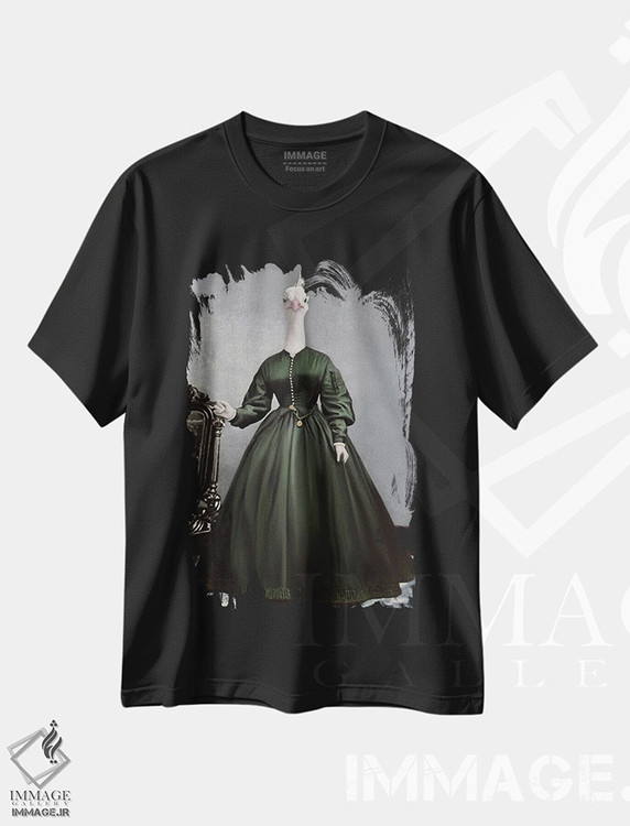 تیشرت طرح دار خانم پیکاک، تزئینی اثر انیمال فَنسی | فروشگاه ایماژ