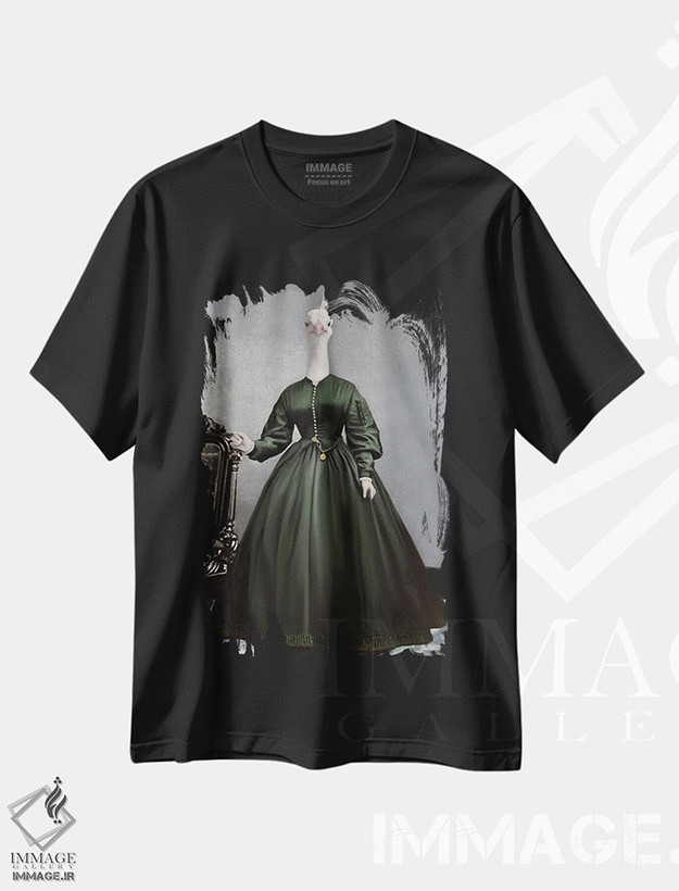 تیشرت طرح دار خانم پیکاک، تزئینی اثر انیمال فَنسی | فروشگاه ایماژ