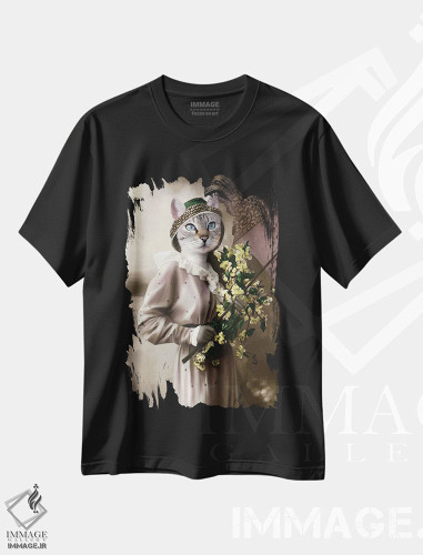 تیشرت طرح دار پاریس، تزئینی اثر انیمال فَنسی | فروشگاه ایماژ