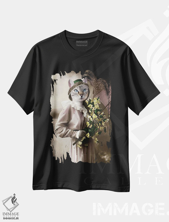 تیشرت طرح دار پاریس، تزئینی اثر انیمال فَنسی | فروشگاه ایماژ