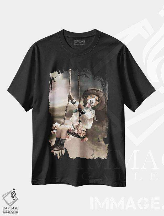 تیشرت طرح دار پارکر، تزئینی اثر انیمال فَنسی | فروشگاه ایماژ