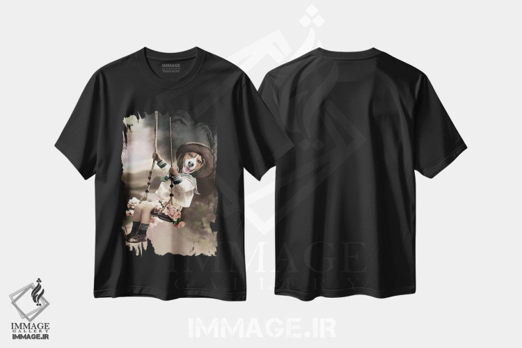 تیشرت طرح دار پارکر، تزئینی اثر انیمال فَنسی | فروشگاه ایماژ