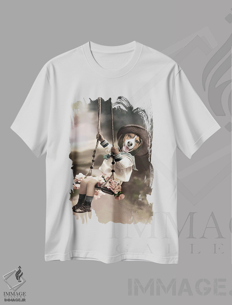 تیشرت طرح دار پارکر، تزئینی اثر انیمال فَنسی | immage.ir