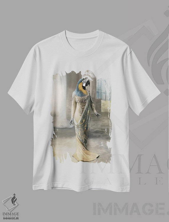 تیشرت طرح دار ملکه آزورا، تزئینی اثر انیمال فَنسی | immage.ir