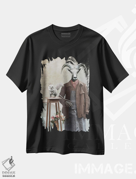 تیشرت طرح دار ری و پلوتو، تزئینی اثر انیمال فَنسی | فروشگاه ایماژ