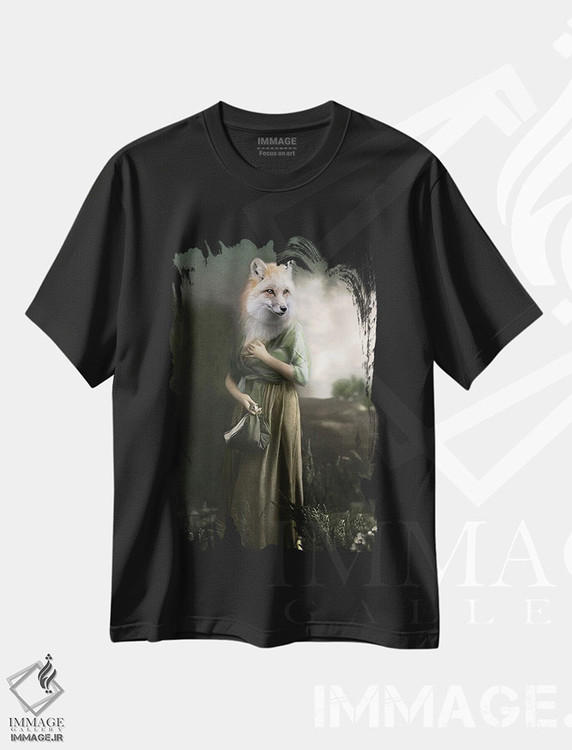 تیشرت طرح دار سیمزا، تزئینی اثر انیمال فَنسی | فروشگاه ایماژ