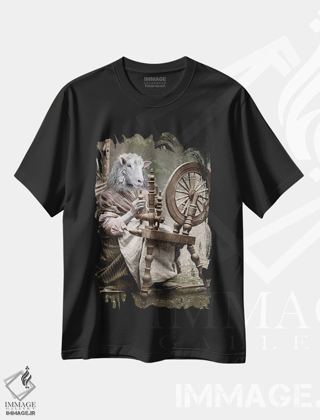 تیشرت طرح دار بافنده، تزئینی اثر انیمال فَنسی | فروشگاه ایماژ