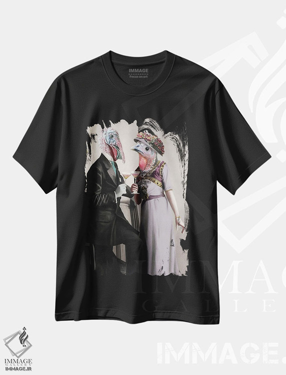 تیشرت طرح دار تست بوقلمون، تزئینی اثر انیمال فَنسی | فروشگاه ایماژ