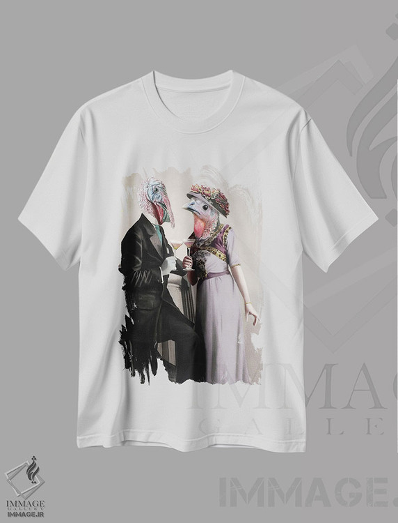 تیشرت طرح دار تست بوقلمون، تزئینی اثر انیمال فَنسی | immage.ir