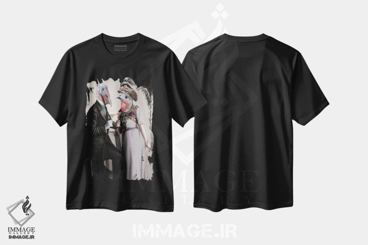 تیشرت طرح دار تست بوقلمون، تزئینی اثر انیمال فَنسی | فروشگاه ایماژ