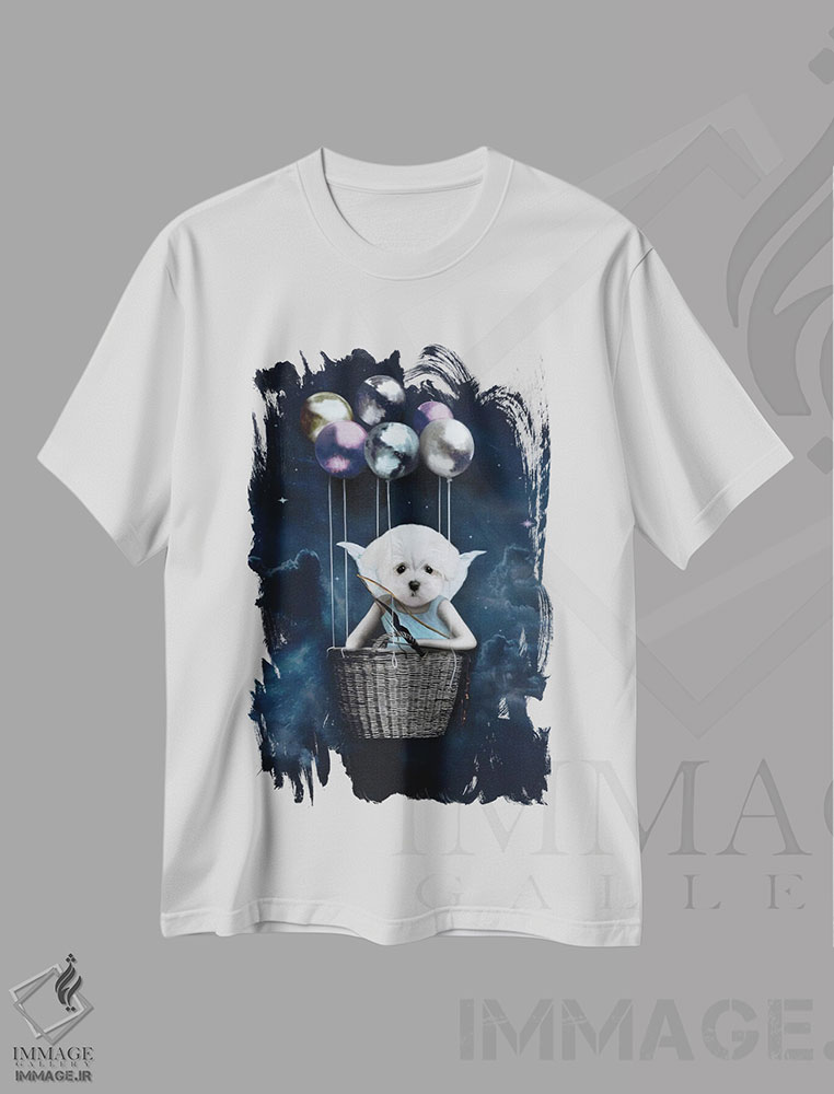تیشرت طرح دار آریِل، هنر دیجیتال اثر انیمال فَنسی | immage.ir