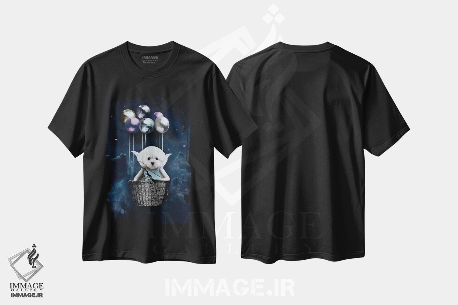 تیشرت طرح دار آریِل، هنر دیجیتال اثر انیمال فَنسی | فروشگاه ایماژ