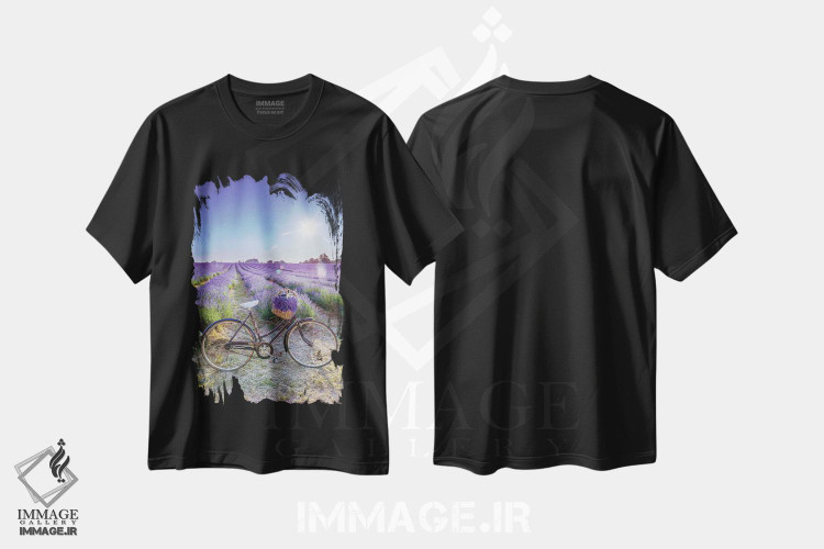 تیشرت طرح دار اسطوخودوس، تزئینی اثر آصاف فرانک | فروشگاه ایماژ