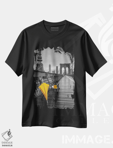 تیشرت طرح دار نیویورک پانزدهم، تزئینی اثر آصاف فرانک | فروشگاه ایماژ