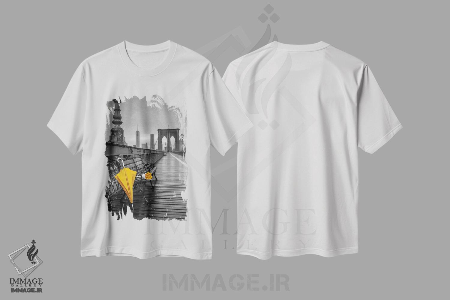 تیشرت طرح دار نیویورک پانزدهم، تزئینی اثر آصاف فرانک | immage.ir